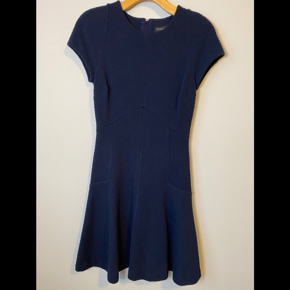 Cap sleeve fit and flare dress